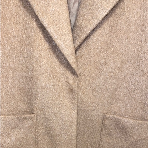 Topshop Size 6 Tan Teddy Jacket with Oversized Fit and Wide Lapels - Picture 6 of 16